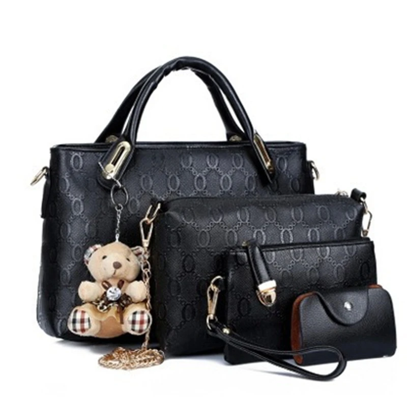 Siruiyahan роскошные сумки женские сумки дизайнерские женские кожаные сумки на плечо женские сумки - Цвет: Черный