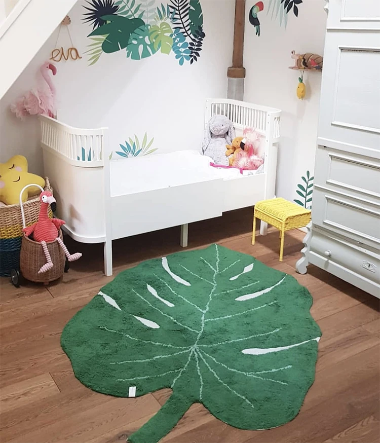 1.5M Nordic Baby Carpet Cotton Baby Leaf Play Mat Activity Game Playmat Rug Decoration Children Room Mat Kids Toy Blanket Carpet