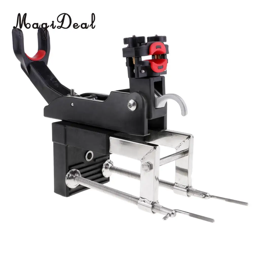 Boat Marine Aluminium Alloy Fishing Rod Pole Stand Bracket Support Holder Adjustable Clamp On Fishing Tackle Tool