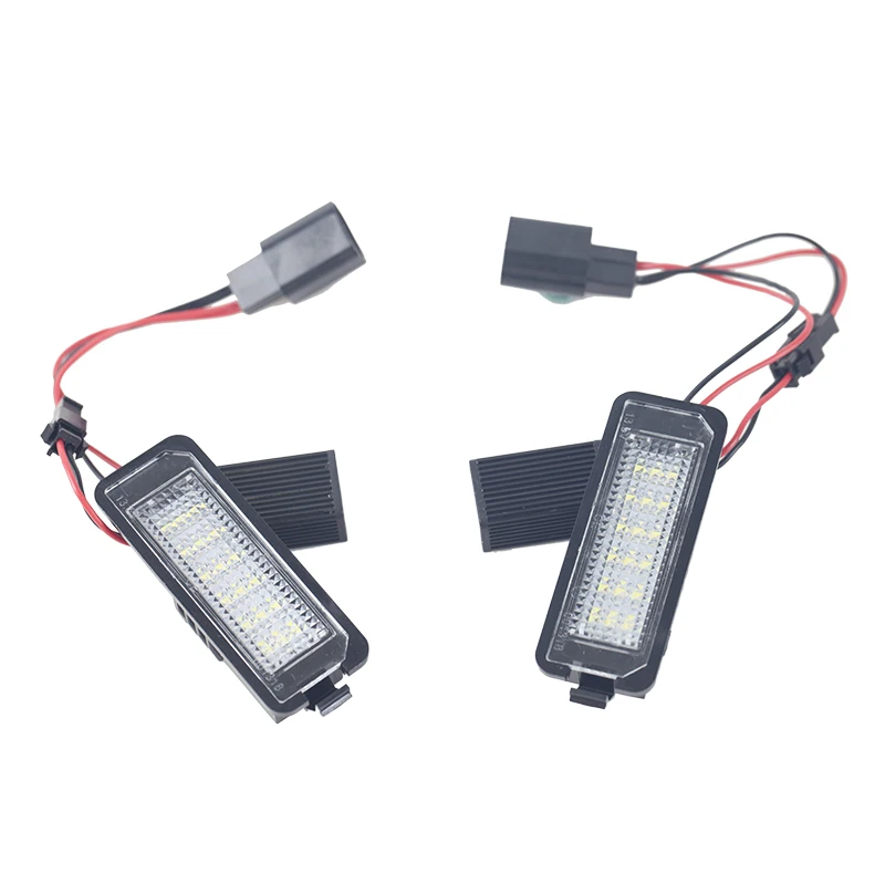 

For VW GOLF 4 5 6 7 Polo 6R Car Exterior Accessories White LED License Lamp 2pcs 3W/12V LED Number License Plate Light Lamp