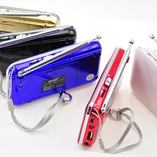 Ультра-тонкий FM AM радио цифровой супер бас мини ЖК AUX USB TF светодиодный светильник