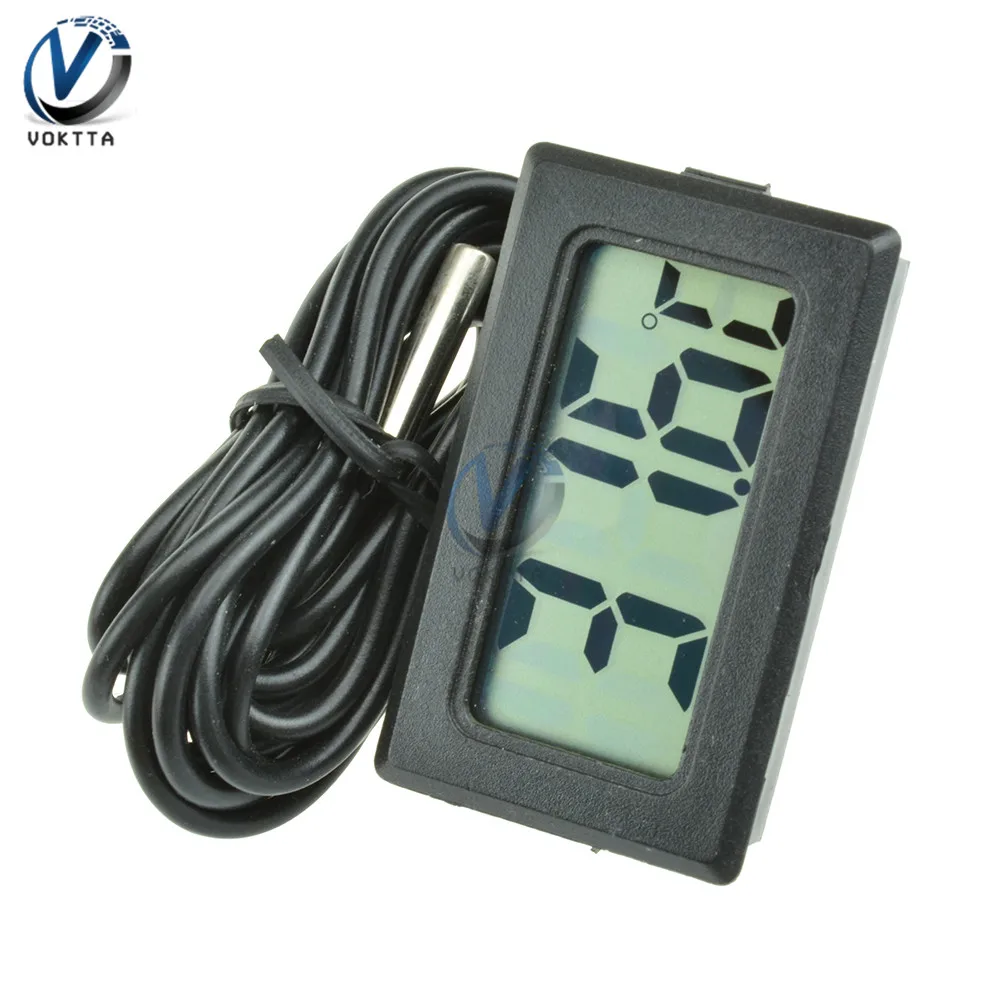 

5pcs TPM-10 Black Thermostat Temperature Controller Probe Digital Display Thermometer Meter for Incubator with 2M NTC Sensor