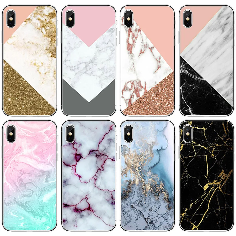 

Fashion Marble Hot Sale Popular Phone Case for iPhone 7 8 plus X TPU Soft Silicone Back Cover for iPhone 6 6s plus 5 5s SE case