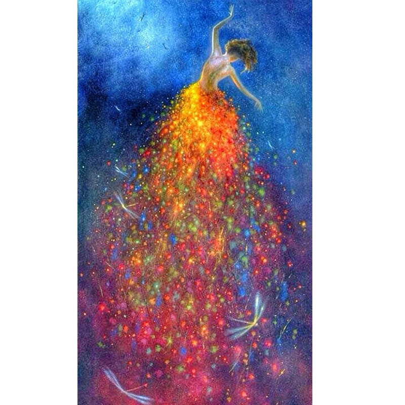 

Youran DIY Diamond Mosaic Embroidery Abstract Oil Painting Dream Princess Full Rhinestone Home Decorative Painting Craft Gift