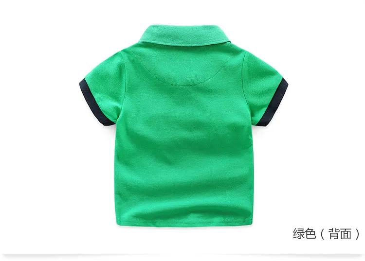 2018 Casual 2-10 Years Children Birthday Clothing Cotton Short Sleeve Turn-Down Collar White Blue Star Print Kids Boys Tee Shirt (10)