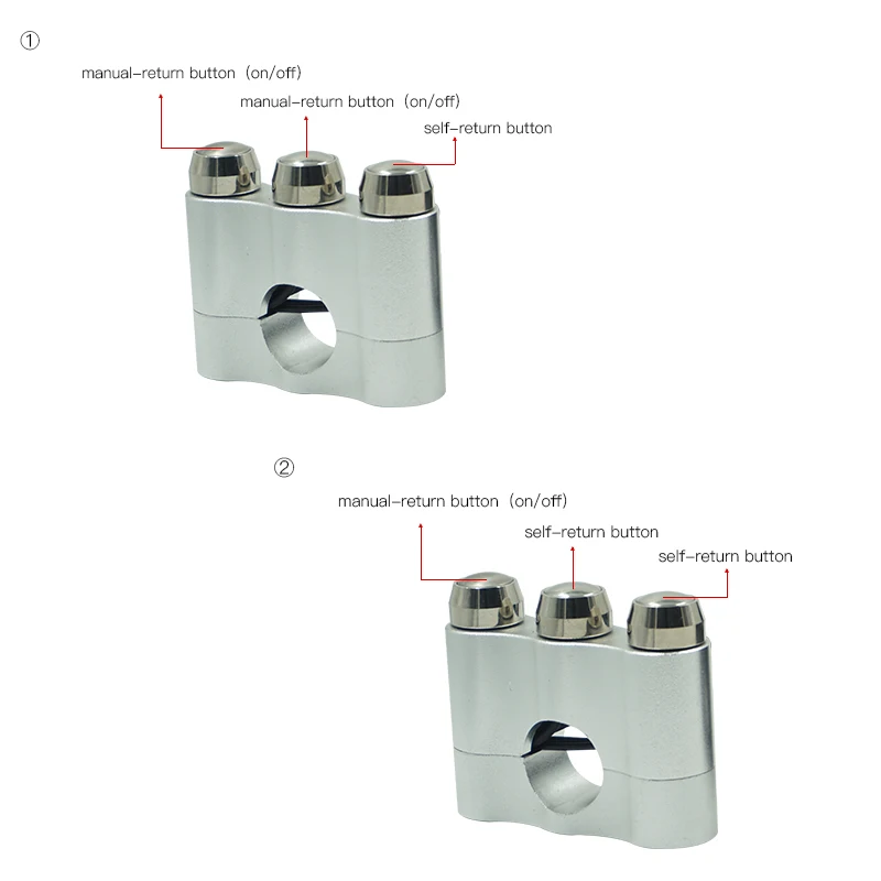 CNC алюминий 7/8 ''22 мм мотоциклетные переключатели на руль крепление переключатель для рога фар Противотуманные включение/выключение света кнопка запуска сброса