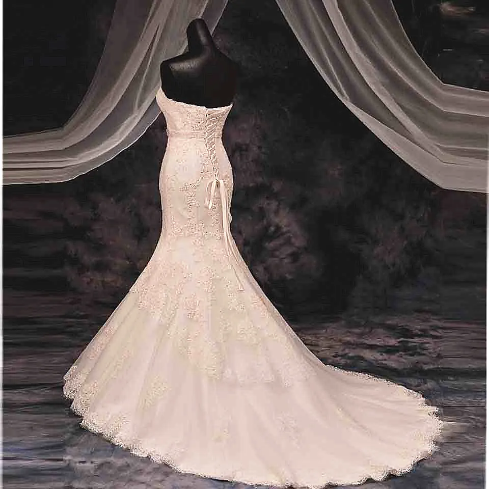 Robe De Mariage Русалка без бретелек свадеб Кружева Vestido De Noiva Casamento 2018 свадебное платье для матери невесты платья