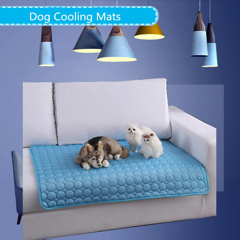 

Summer Dog Cooling Mats Blanket Ice Pet Bed Mats For Dogs Cats Sofa Portable Tour Camping Yoga Sleeping Pet Accessories 23