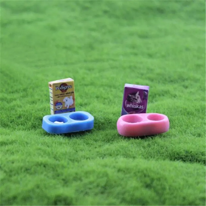 

1/12 Mini Dog Cat Pet Food with Plate Simulation Furniture Model Toys for Doll Accessories Decoration Dollhouse Miniature