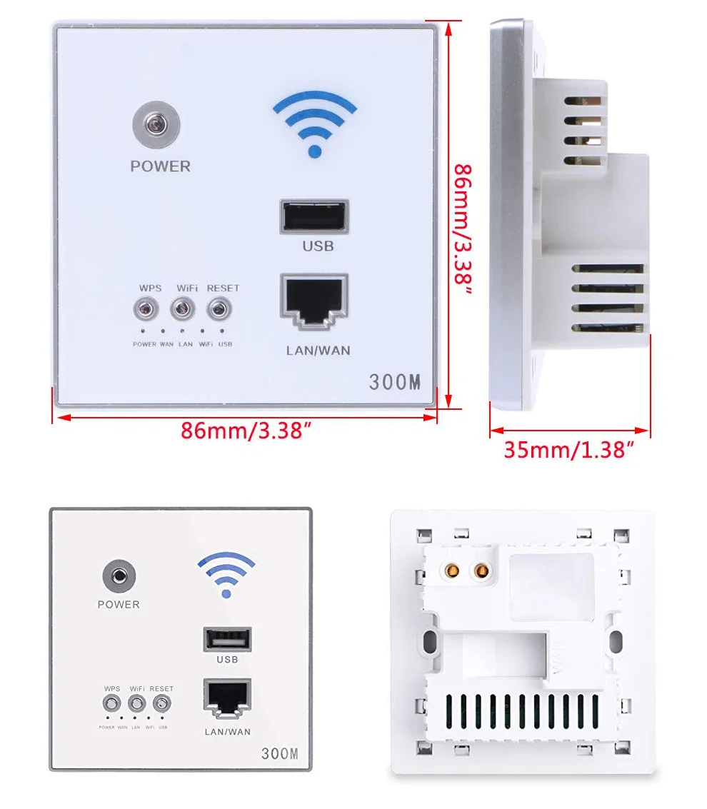 Vhome 300 Мбит/с 220 В мощность AP реле Смарт Беспроводной Wi-Fi ретранслятор удлинитель настенный Встроенный 2,4 ГГц маршрутизатор панель usb разъем