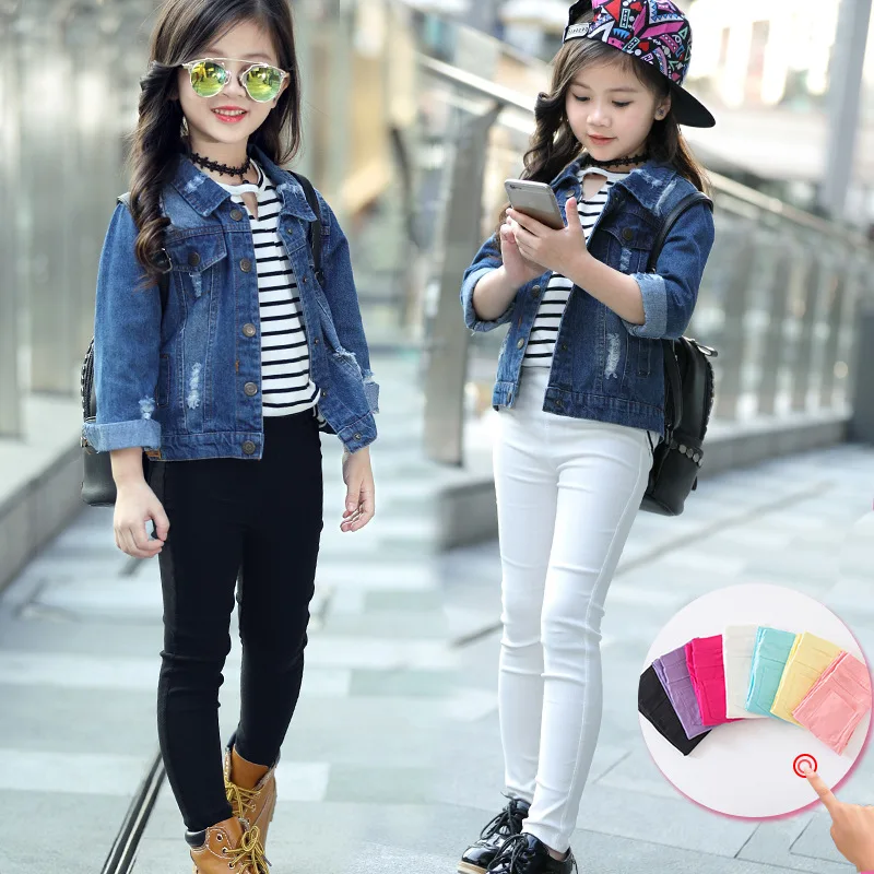 

Girl Skinny Casual Pants Spring Autumn 2019 New Children Pencil Pants Skinny Leggings for Girls Kids Fashion Pants 3-12 Years