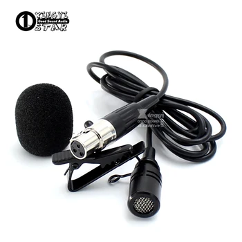 

Black Mini XLR 3 Pin TA3F Connector Condenser Lapel Lavalier Tie Clip Microphone For Karaoke Mixer Wireless BodyPack Transmitter