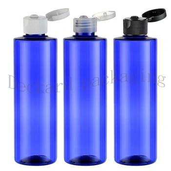 

30 X250ml brown/blue personal care plastic bottles with flip caps,travel bottle set,small bottle,essential oil bottle container