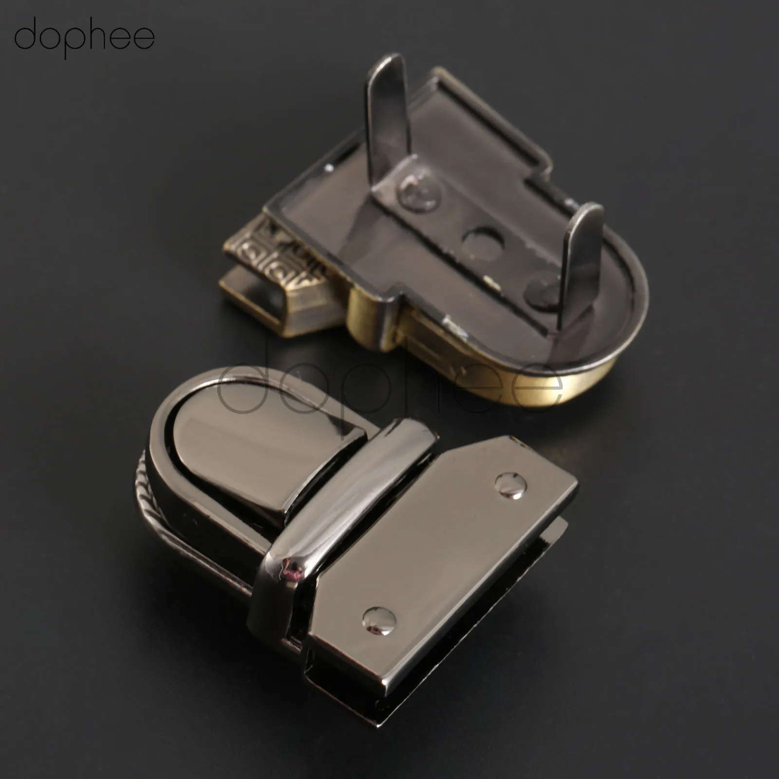 Dophee 1 комплект 33*29 мм застежка для сумки замки утка-замок с язычком Поворотный замок для багажа Сумочка кошелек Кожаные сумки одежда