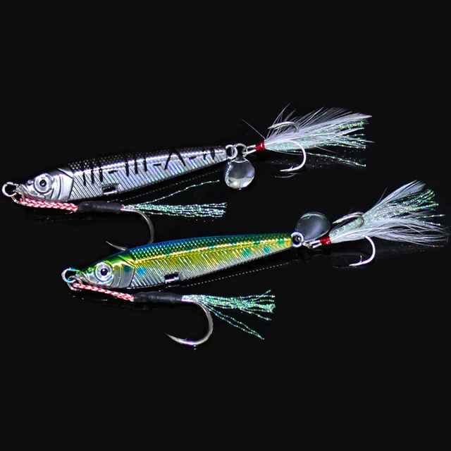 Hot Sale Laser Jigbait Fresh Salt Water Fishing Lure 42g 80g Lead Fish  Artificial Baits Jigs Strengthen Blood Groove Hooks