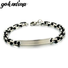 Gokadima Мужская мода Браслеты нержавеющей стали византийской ID браслеты Винтаж Jewelry wb635