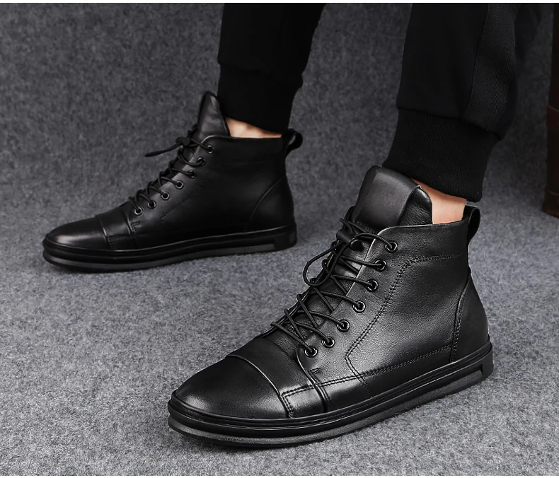Novo tamanho grande sapatos masculinos de alta