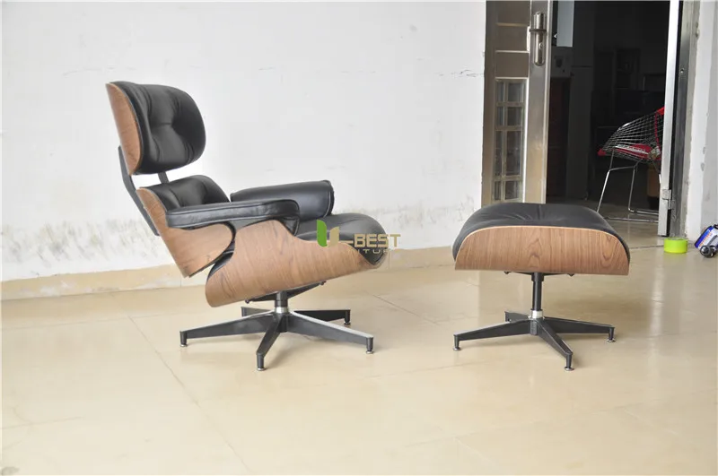 black real leather eames lounge chair  (4)
