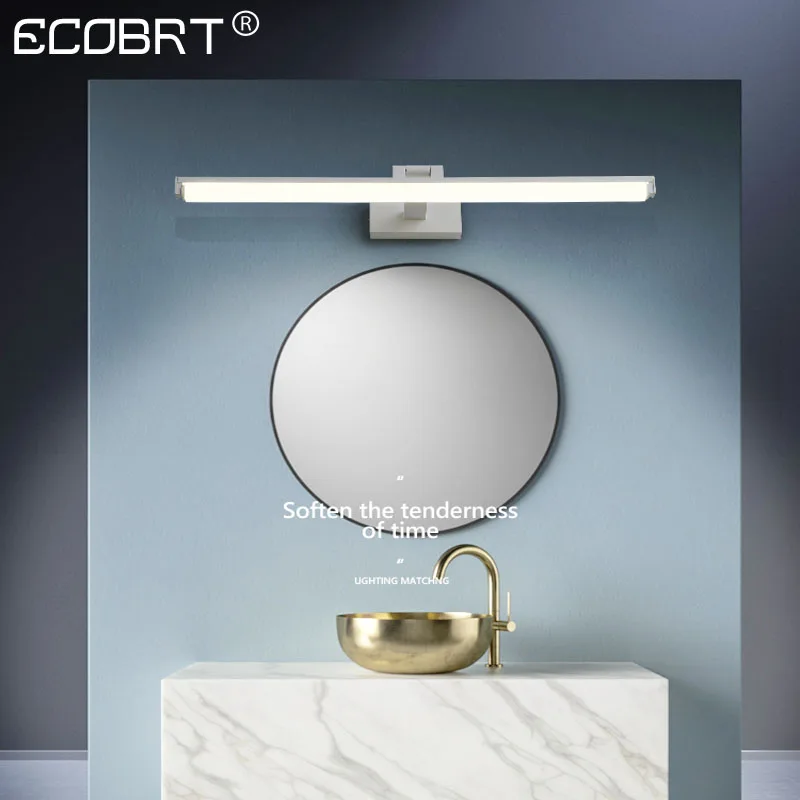 ECOBRT настенный светильник Led подсветка для зеркала в ванной комнате черный/белый