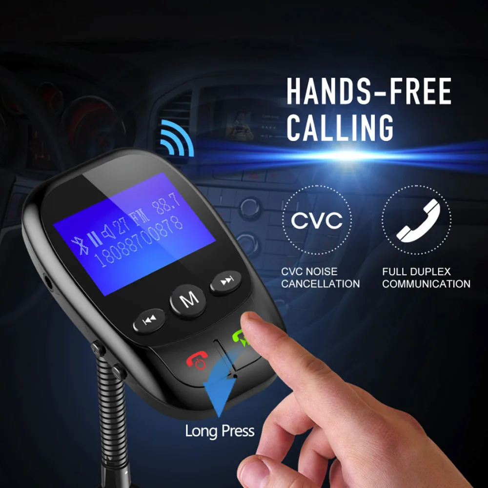 

2019 Multifunction Wireless In-Car Bluetooth FM Transmitter MP3 Radio Adapter Car Kit USB Charger Usb To Mp3 Voiture Adapter H01