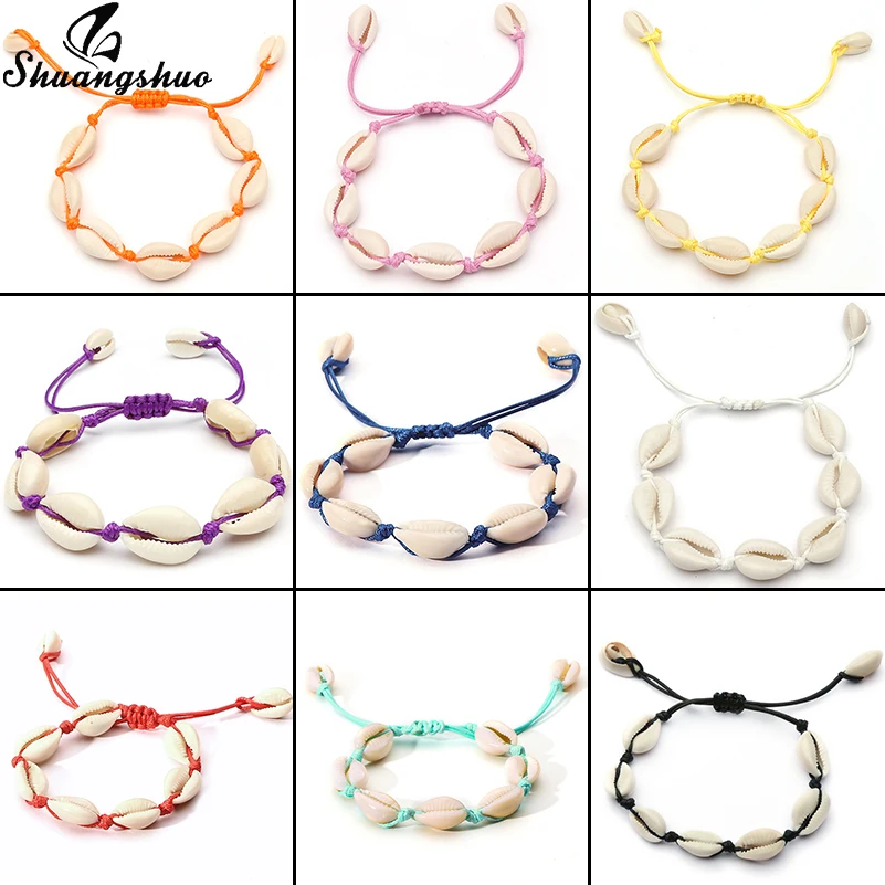 

Shuangshuo Bohemia Shell Charm Ankle Leg Bracelet Adjustable Rope Anklet Bracelets for Women Seashell Beach Jewelry enkelbandje