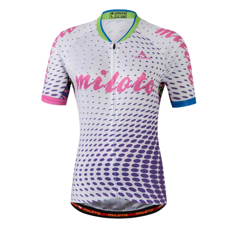 MILOTO Для женщин Vélo летняя одежда для велосипедных гонок Ropa Ciclismo короткий рукав mtb футболка для езды на велосипеде Майо Ciclismo - Цвет: Черный