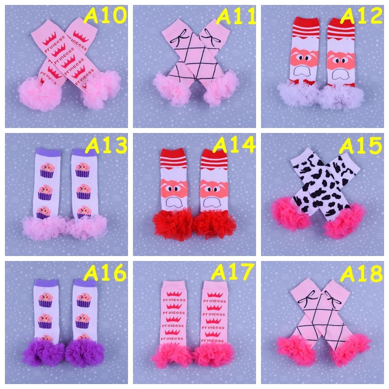 

Baby Christmas lace Leg Warmers Baby Girls Boys Leggings toddler Stripe dot print ruffle Arm warmers 20styles