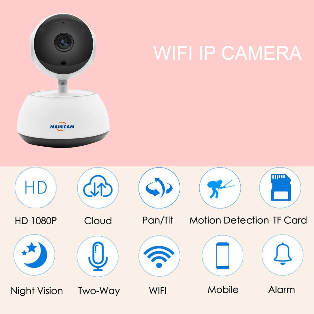 1080 P HD Беспроводной Wi-Fi IP Камера домашняя охранная камера видеонаблюдения ONVIF P2P IR-Cut P/T Ночное видение CCTV Крытый Камера