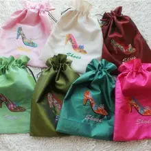 10 шт. 28*37 см китайский Винтаж ВЫШИТАЯ Шелк украшение на ткань и мешок для обуви