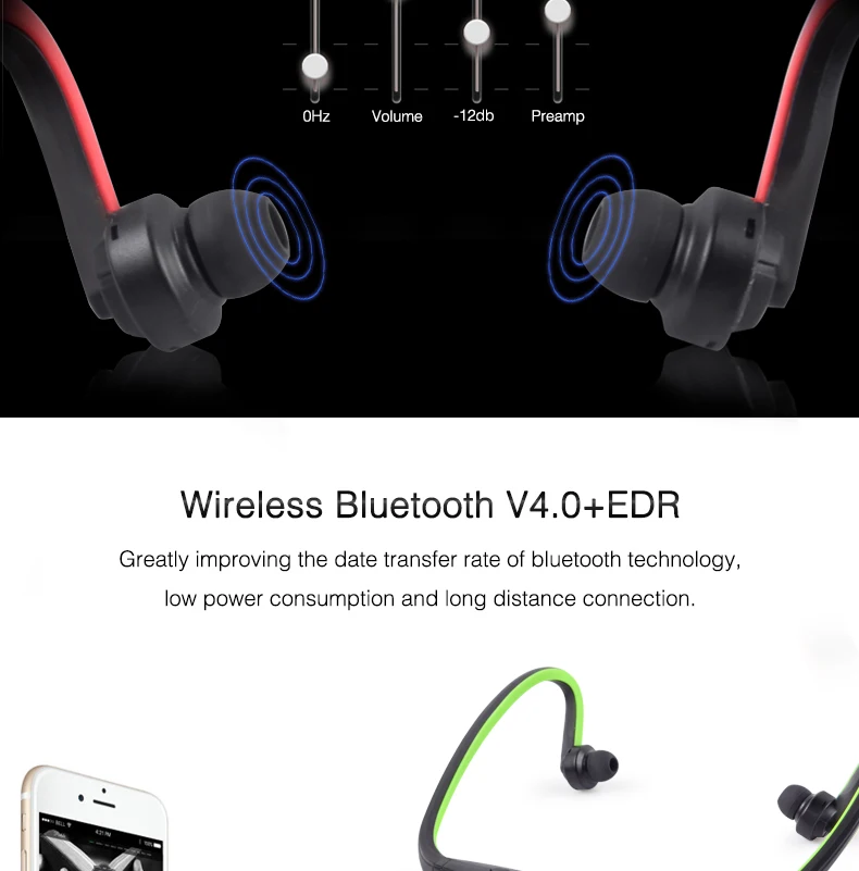 S9 Bluetooth наушники спортивные беспроводные наушники Поддержка TF/SD карты Bluetooth гарнитура с микрофоном для iPhone huawei Xiaomi