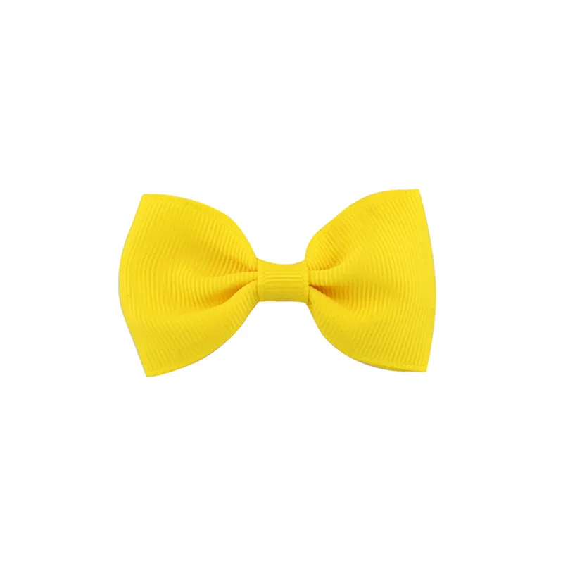 10 шт Детские ленты лук галстук Заколки для волос для девочек милый маленький заколки для детей Hairgrips новорожденных аксессуары для волос - Цвет: 10 Yellow