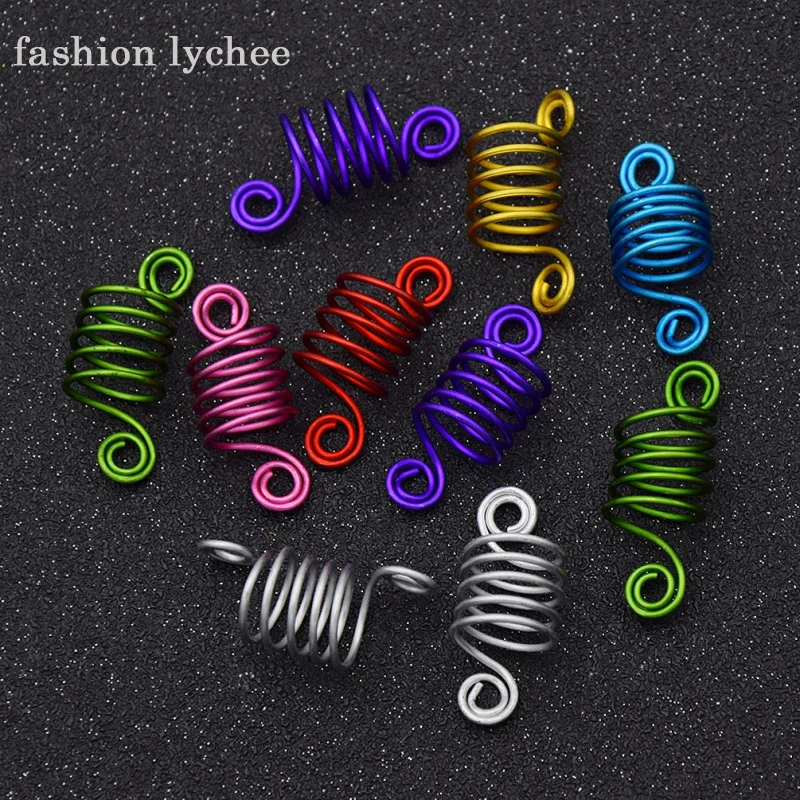 10 шт. Разноцветные Спиральные косы для волос шт.|beads hair|spiral hair accessoriesbeaded accessories |