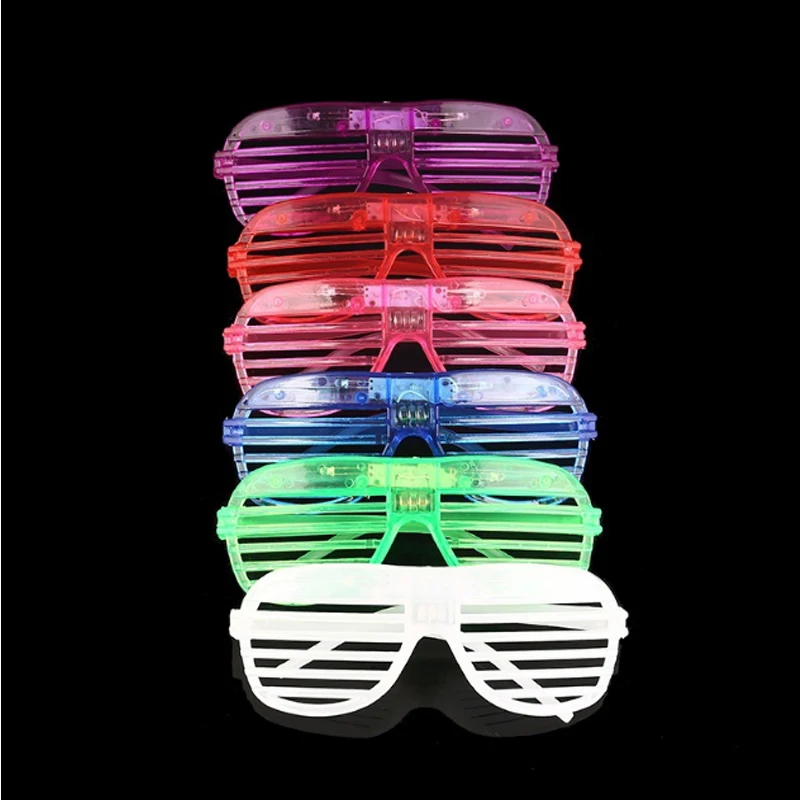 Модные светящиеся очки форма затвора очки с мигающими светодиодами светящиеся Детские игрушки Рождественские принадлежности Свадебные вечерние украшения rave