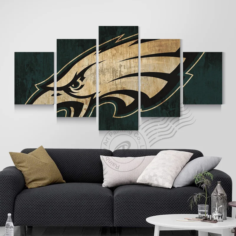 Philadelphia Eagles New Eagle Sports Team Logo Canvas Oil Painting Wall ...