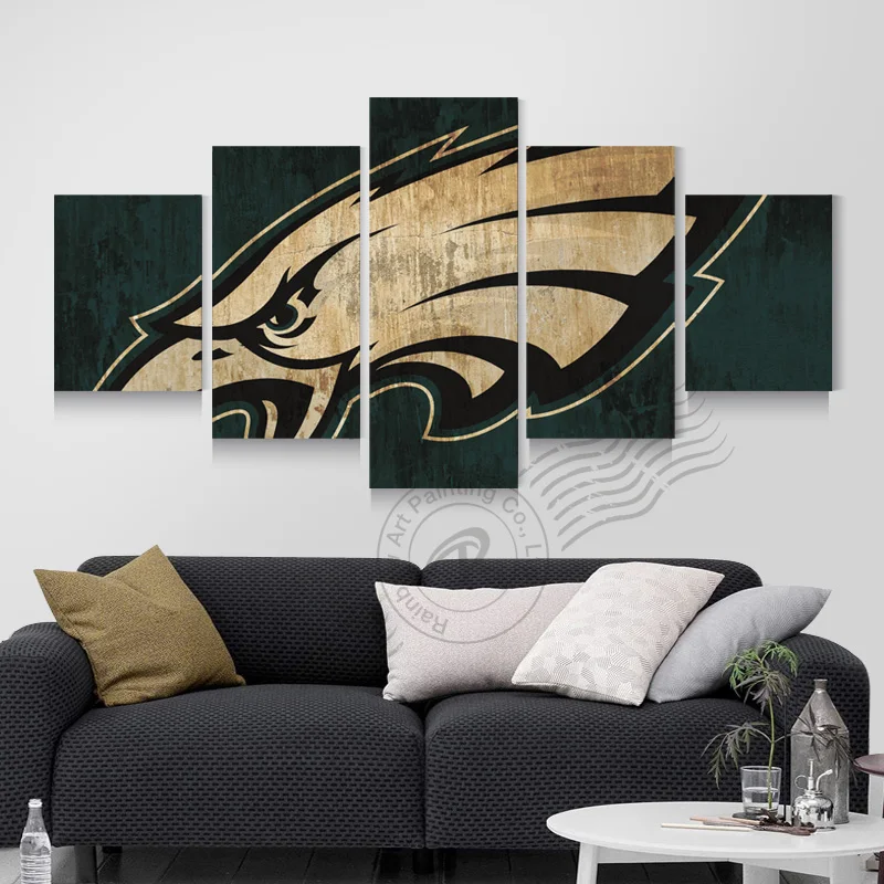 Philadelphia Eagles New Eagle Sports Team Logo Canvas Oil Painting Wall