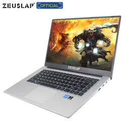 ZEUSLAP 15,6 дюйма 6 ГБ Оперативная память + 128 GB/256 GB/512 GB SSD Intel 4 ядра Процессор 1920*1080 P ips ноутбука Тетрадь компьютер