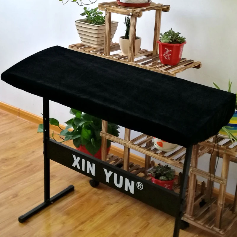  Thicken 1 PCS Pleuche 88 Keys Electronic Piano Cover Gold Velvet Keyboard Instrument Cover Dirt Pro