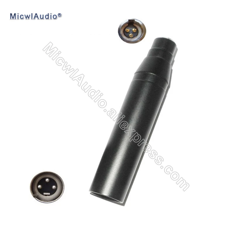 

Mini XLR 3Pin Input Condenser Microphone For AKG Big 3Pin Output 10-52 Volt Phantom Power Adapter MicwlAudio Ad-004