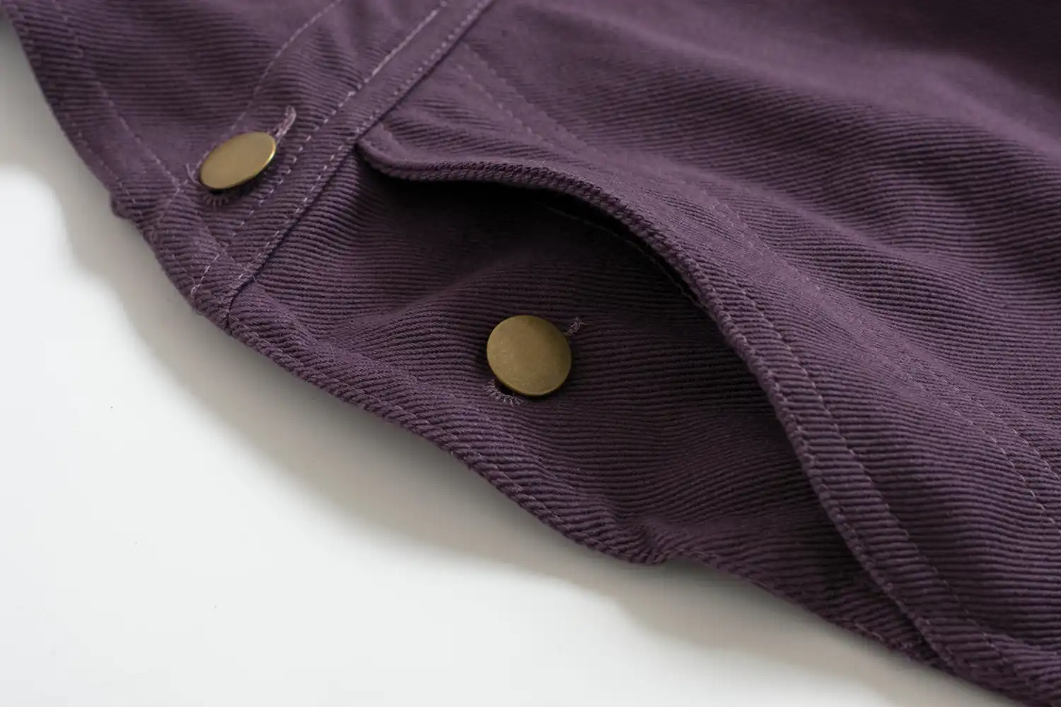purple denim jumpsuit