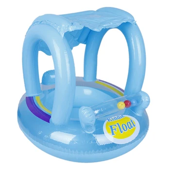

Awning Car Seat Steering Wheel Water Sport Toy Swim Pool Accessories Inflatable Children Float Seat Boat Baby Swimming Ring New