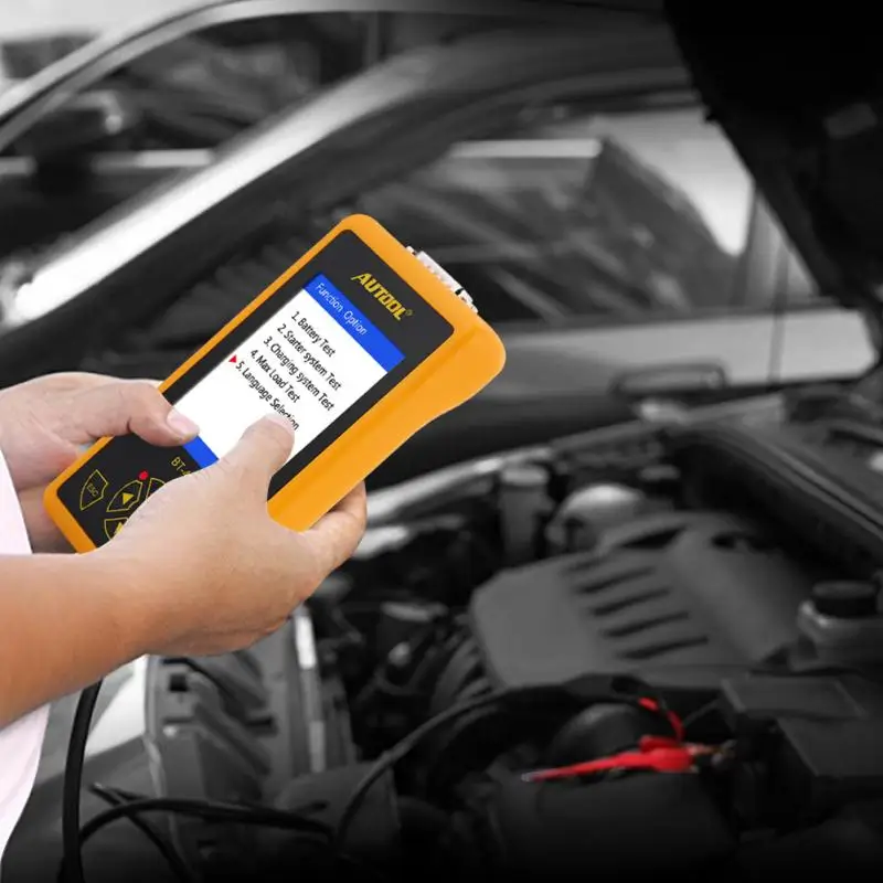 

4 Inch TFT Colorful Display Car Battery Tester Analyzer for 12V Vehicle 24V Heavy Duty Trucks Diagnostic Tool Car Battery Tester
