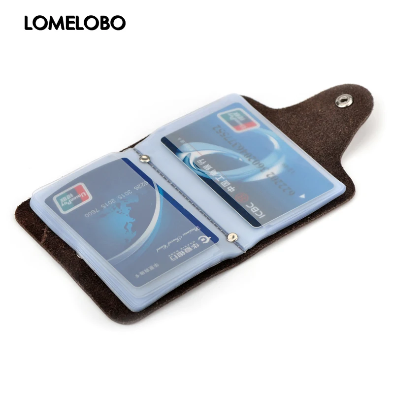 Lomelobo мягкие, из кожаного спилка Визитницы бумажник для мужчин и женщин банк кредитные карты и ID держатель сумки HCL304
