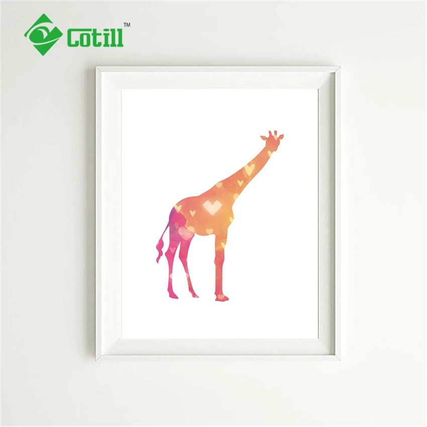 Cotill Decorative Giraffe Wall Art Canvas Painting On The Wall For