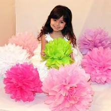 1pcs 6–14 inch (15/20/25/30/35cm) Tissue Paper Pom Poms Wedding Party Decor Paper Flower For Wedding Decoration Garden Supplies