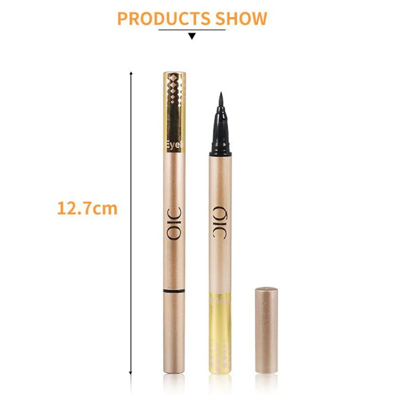 QIC Brand New Black Waterproof Liquid Eyeliner Pencil Long Lasting Smooth Eye Liner Pen Beauty Make Up Tool Eye Marker Cosmetics