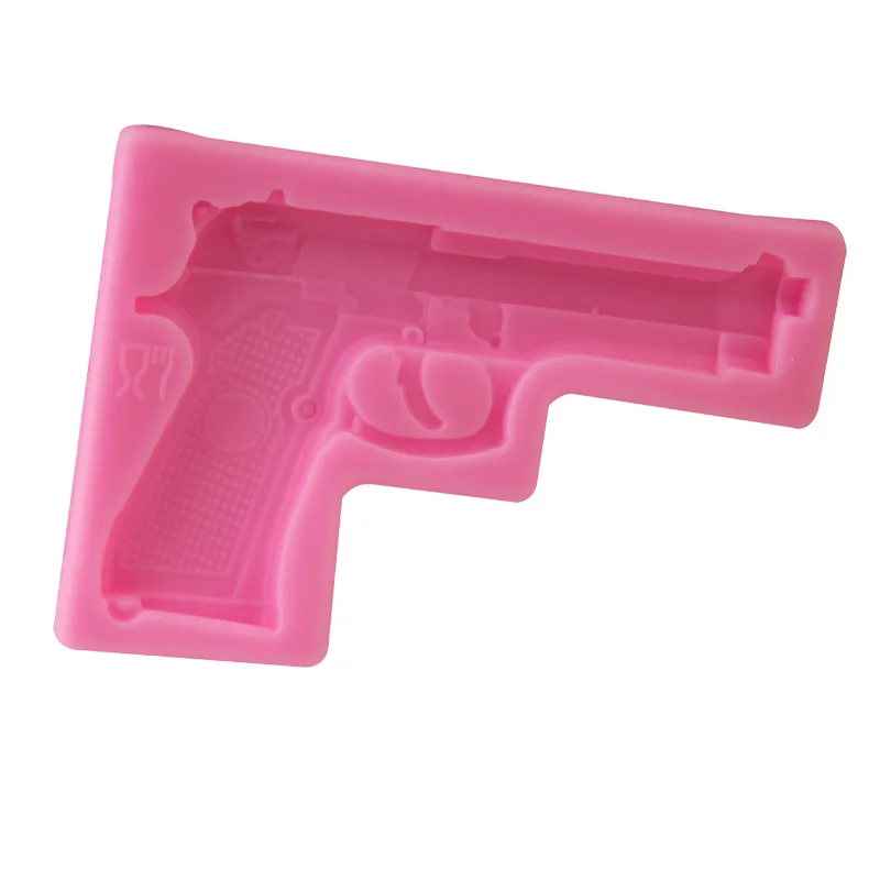 Silicone Gun Toy Fondant Cake Mold DIY Chocolete Soap ...