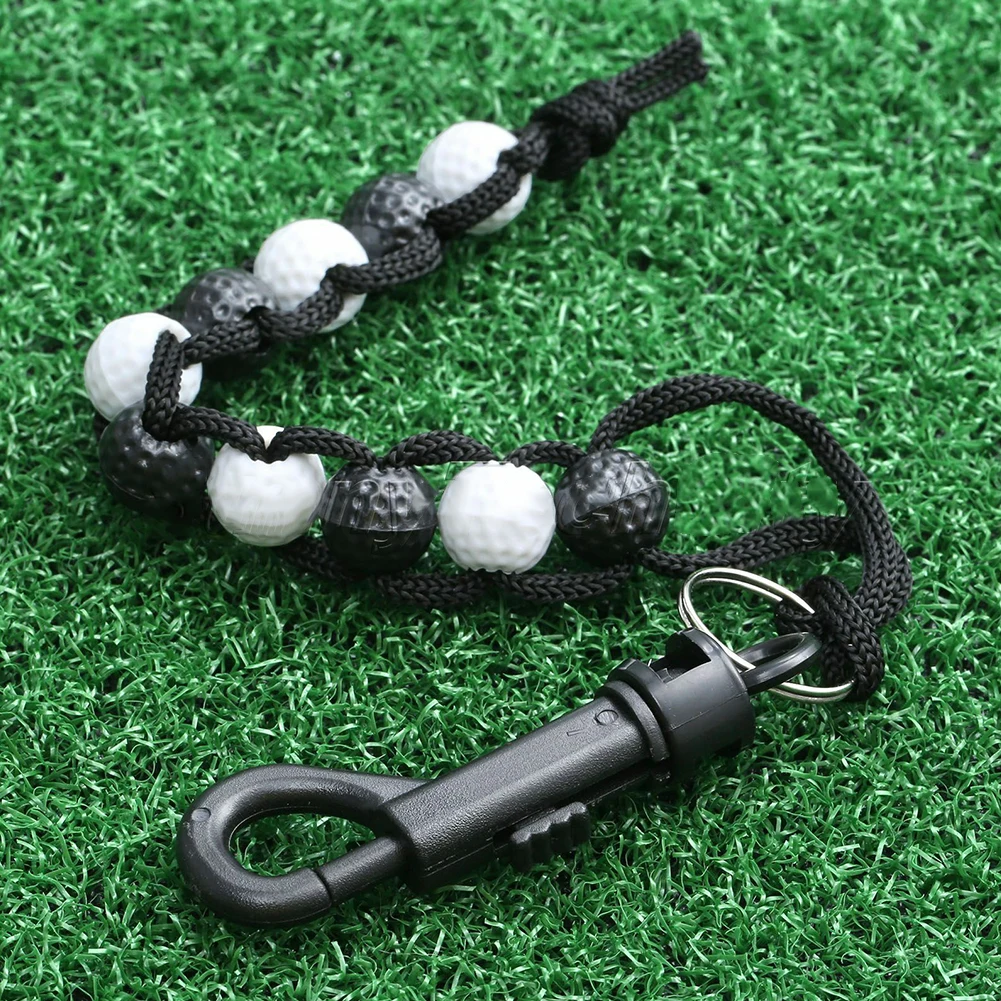 

Durable Portable With Clip Nylon Golf Score Remenber Counter Professional Training Aid Chain Putt Beads