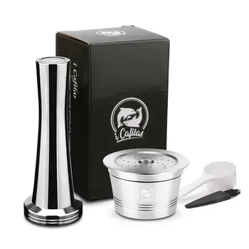 

Coffee Capsule Tamper Set Compatible With Capsule Coffee Machine Stainless Steel Coffee Refillable Capsule Reusable Filter