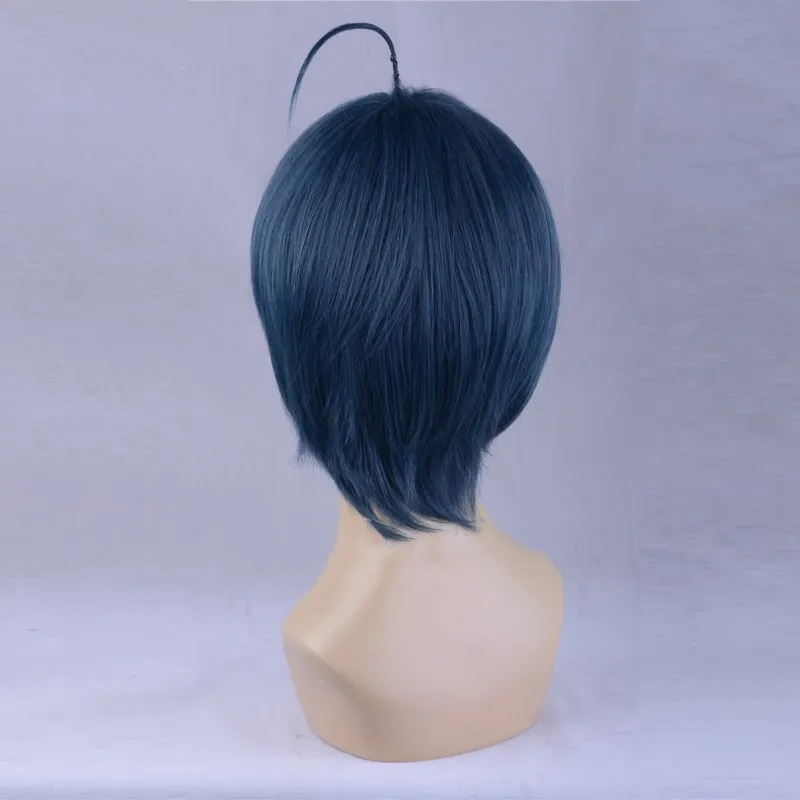 Danganronpa Dangan Ronpa Saihara Shuichi темно синие короткие волосы косплей парик Хэллоуин