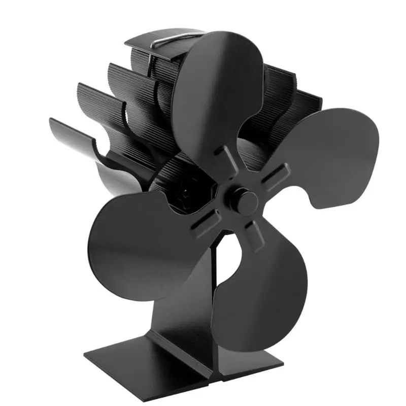 4 Blade Heat Powered Wood Stove Top Fan For Wood Log Burner